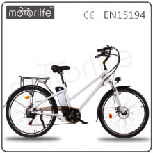 MOTORLIFE / OEM EN15194 VENTA CALIENTE 36v 250w 26 pulgadas bicicleta eléctrica con batería
